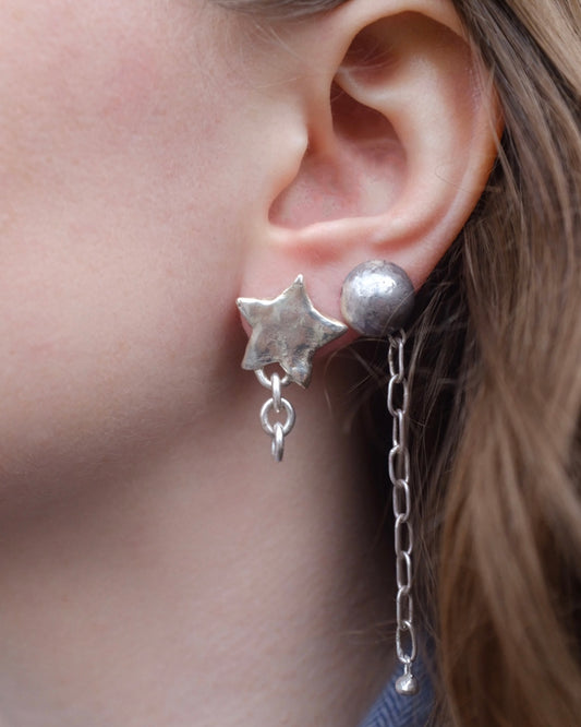 Star Chain Earrings