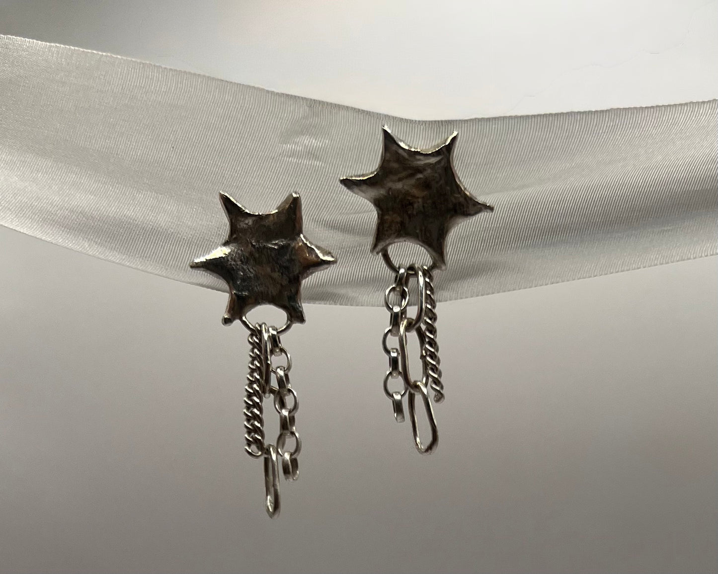 Flail Earrings with assorted chain