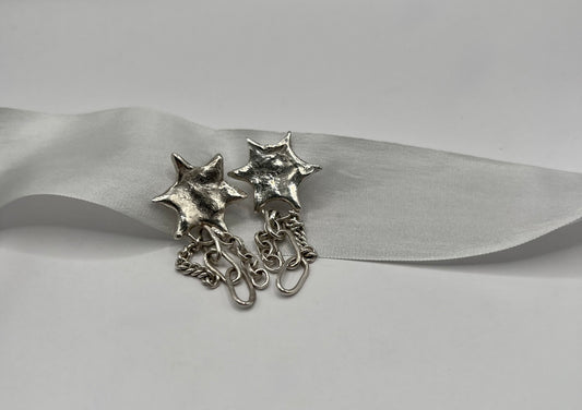 Flail Earrings with assorted chain