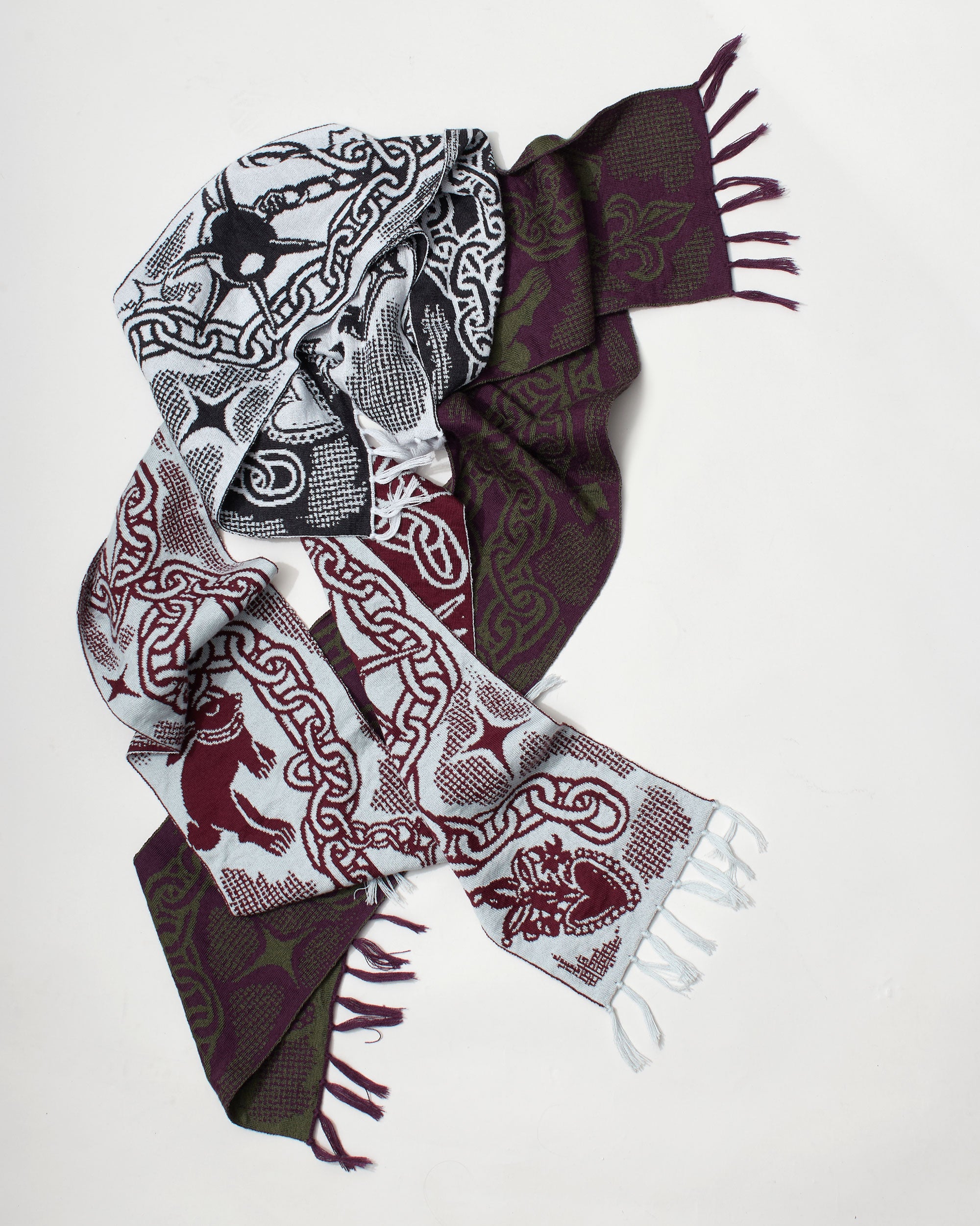 Medieval Trinket Scarf - Silver and Smoke Grey – Katya Lena